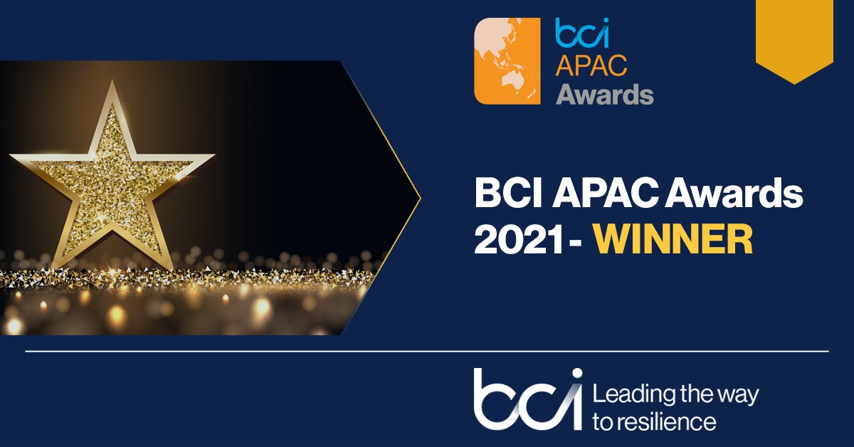 2021 BCI APAC Innovation award