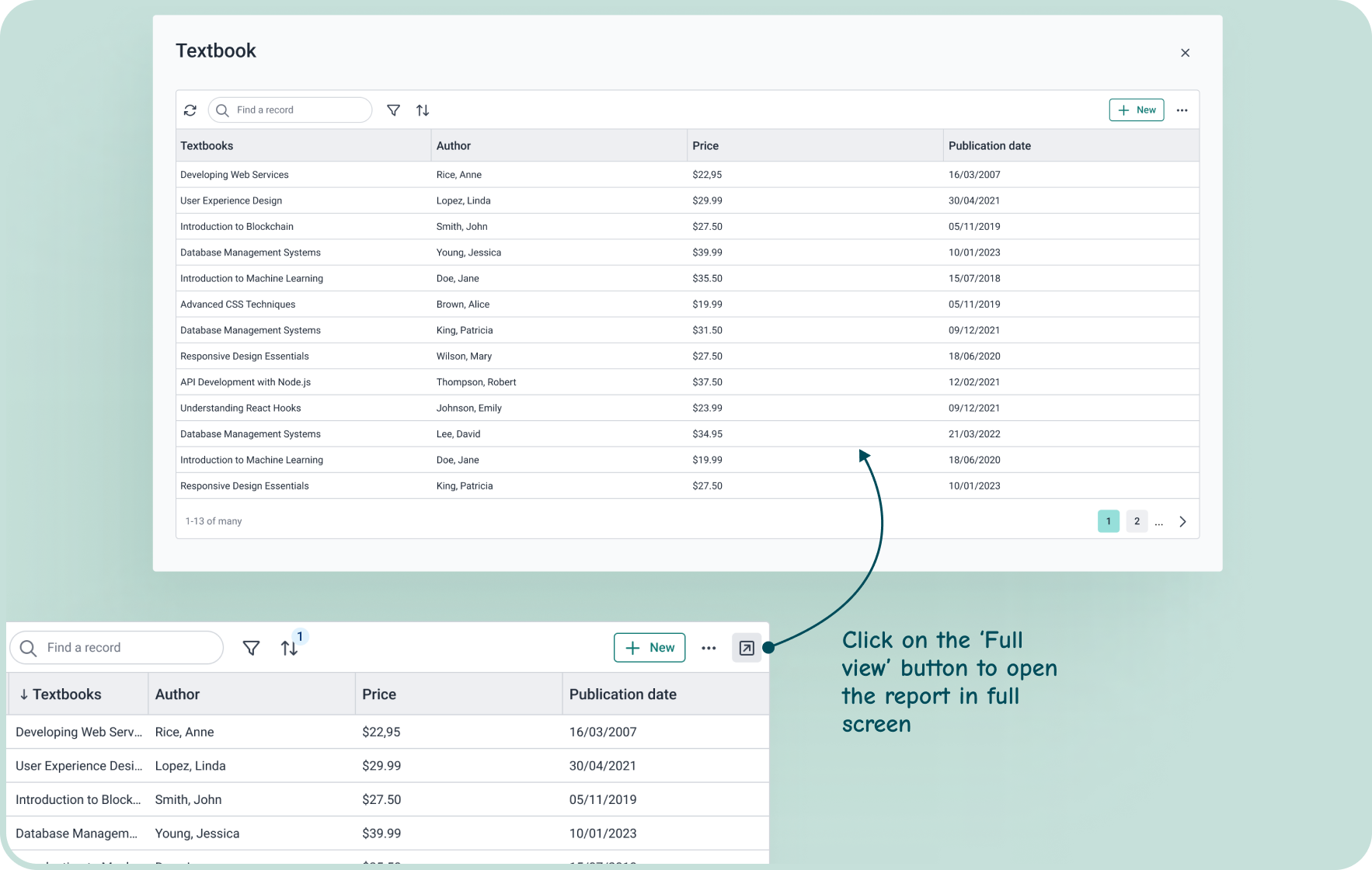 250306 - Full View for Data Tables