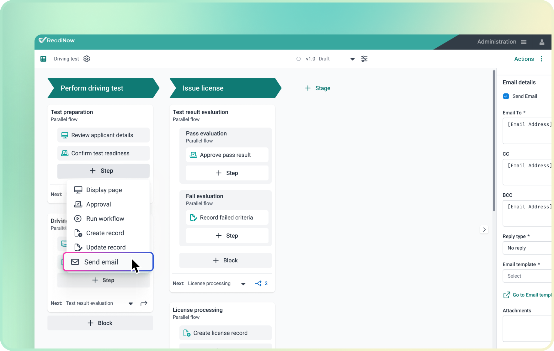 260409 - Process - send email step - Beta-1